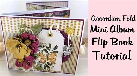 Accordion Folio Mini Album Flip Book Tutorial Pollys Paper Studio