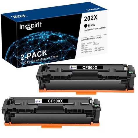 Used 2p Black Cf500x Toner 202x Compatible For Hp Pro Laserjet M281cdw