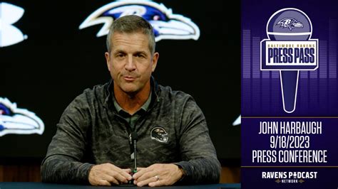 John Harbaugh: Monday Press Conference (9/18)