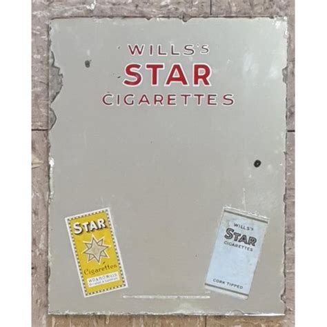 willss star cigarettes advertising mirror original