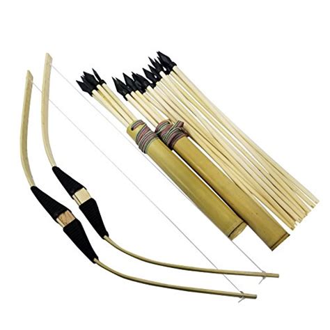 Adventure Awaits 2 Pack Handmade Wooden Bow And Arrow Set 20 Wood