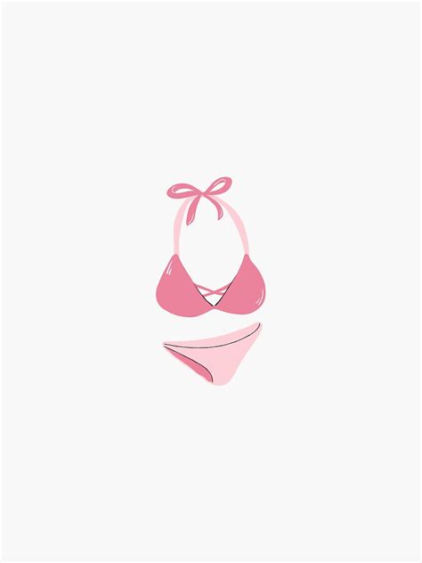 Pink Bikini Sticker By Alessas Redbubble