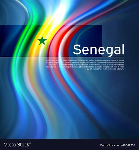 Senegal Flag Background Abstract Senegalese Vector Image