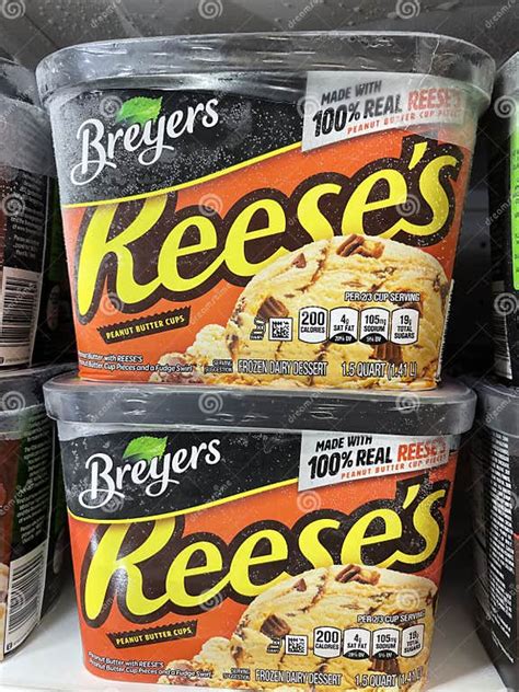 Retail Store Ice Cream Section Breyers Resses Editorial Photography