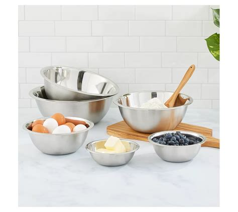 Joyjolt 6 Piece Stainless Steel Mixing Bowl Set