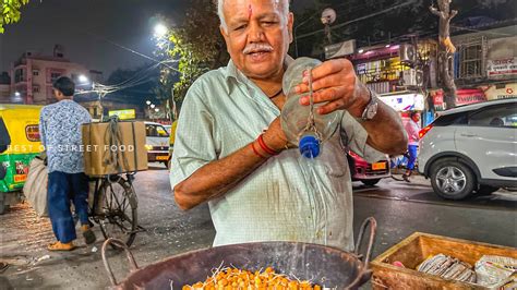 Hardworking Old Man Selling Chana Mix Chaat Chana Chaat 10 Indian