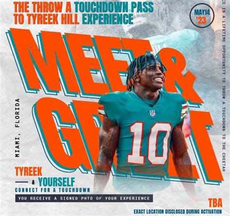 Throw a Touchdown to Tyreek Hill Event - Miami Dolphins