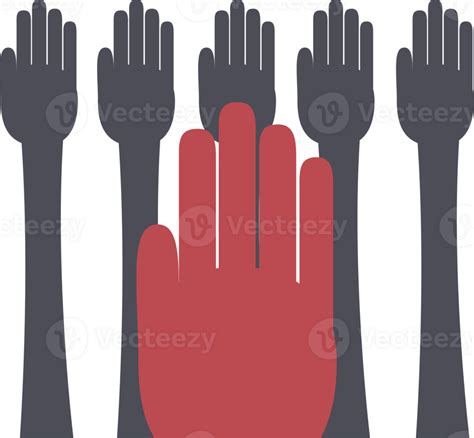 Hand Voting concept illustration. Transparent background 33537349 PNG