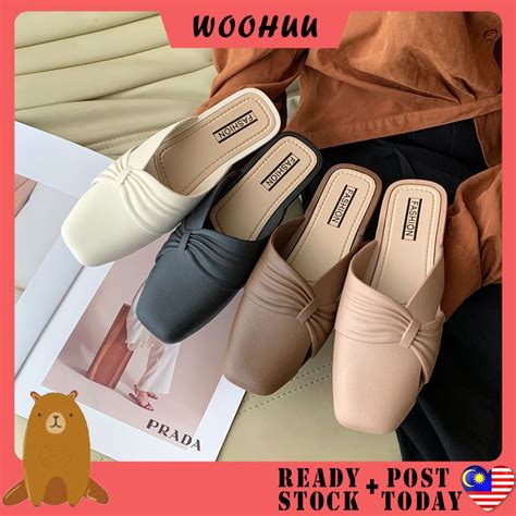 READY STOCK WOOHUU Lofifi Loafers Kasut Perempuan Women Sandals