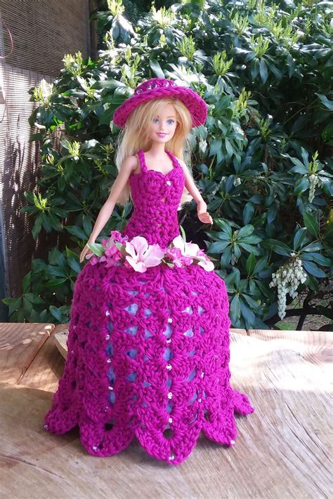 Crochet Toilet Paper Cozy Barbie Doll Dress Nostalgic Decor Etsy