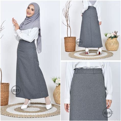 Jual Rok Kerja Panjang Hitam Rok A Line Bahan Formal Kantor Shopee