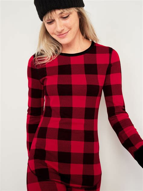 Printed Thermal Knit Long Sleeve Tee Old Navy