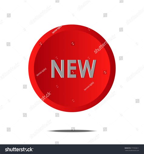 Red New Sticker Label Button Badge Stock Vector Royalty Free