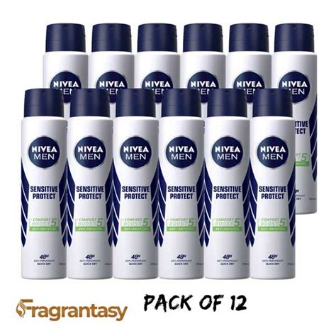 Nivea Men Sensitive Protect Anti Perspirant Deodorant Spray 250ml Pack Of 12 Fragrantasy