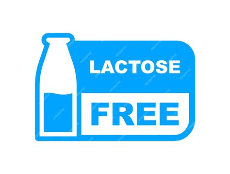 Premium Vector | Lactose free icon no lactose added product label