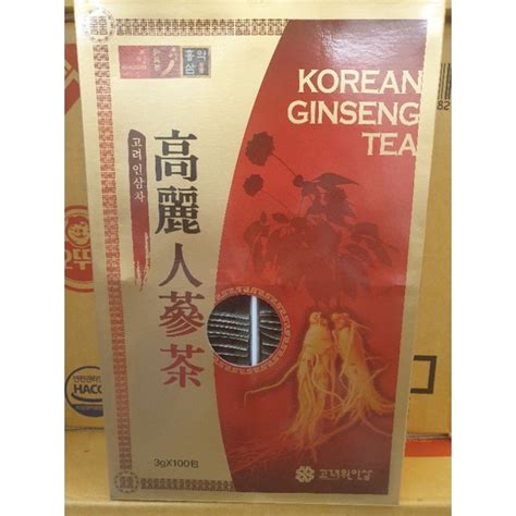 現貨 韓國高麗人蔘 顆粒茶 100入 蝦皮購物