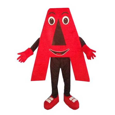 Red Letters A Alphabet Cartoon Mascotmascot Costumecostumes Buy