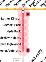 K Line Map Los Angeles Metro Rail