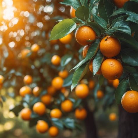 Premium Photo | Orange fruit in a orange tree