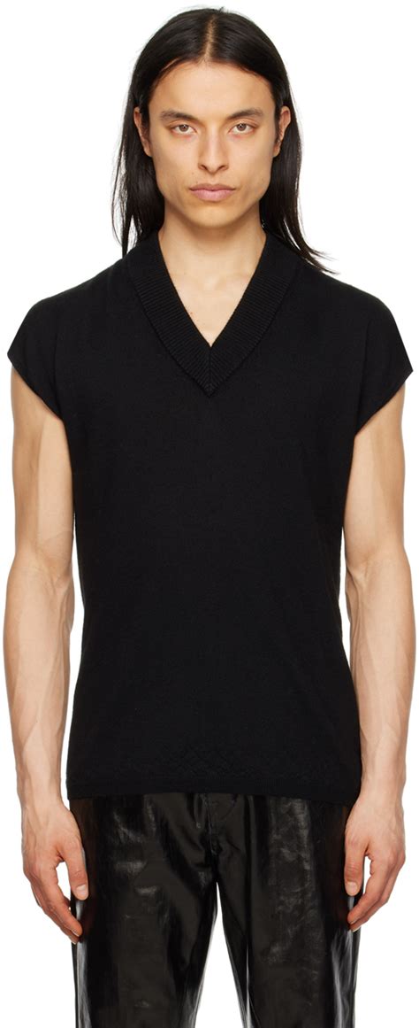 Rick Owens Black Sl Vest Rick Owens