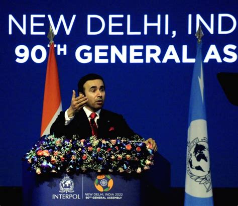 Interpol President Ahmed Nasser Al Raisi Addresses At The 90th Interpol General Assembly