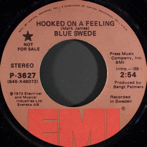 Blue Swede - Hooked On A Feeling (1973, Vinyl) | Discogs