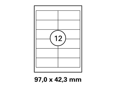 Haftetikett 97 X 42 Mm Auf DIN A4 Bogen Shop Etiketten Gehrlich