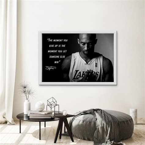 Kobe Bryant Motivational Quote Black Mamba Inspirational Quote Poster