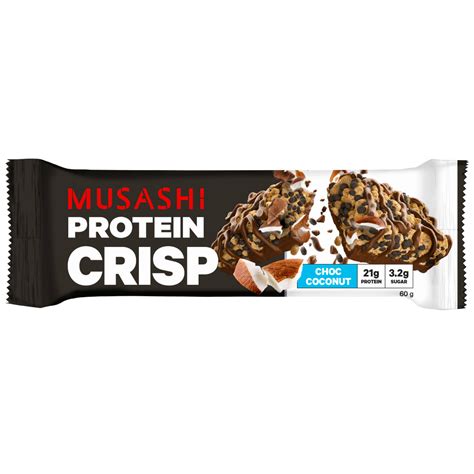 Musashi Protein Crisp 12 X 60g Bars Choc Coconut Flavour Discount Chemist