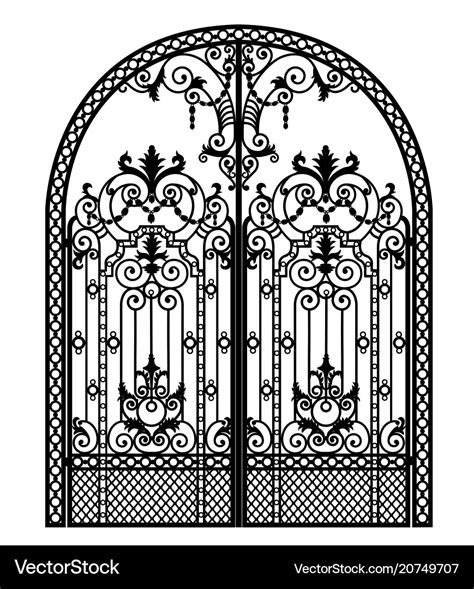 Menal Arched Gate Royalty Free Vector Image Vectorstock