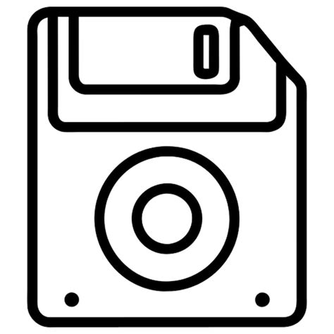 Contorno Del Icono Del Disquete Vector Premium