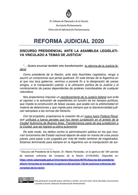 Reforma Judicial 2020 detalle Esta publicaciÛn se puede copiar