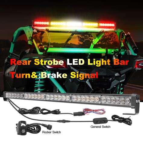 Utv Rear Led Light Bar Offroadtown Chase W Reverse Brake Running