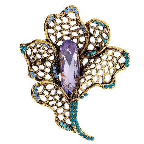 CINDY XIANG Vintage Strass Flor Broche Para Mulheres Moda Pin