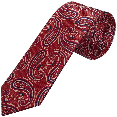 Burgundy Paisley Classic Men S Silk Tie