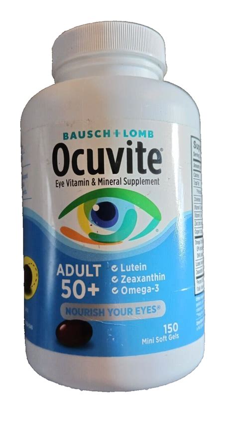 Bausch Lomb Ocuvite Supplement Adult 50 150 Mini Soft Gels EXP