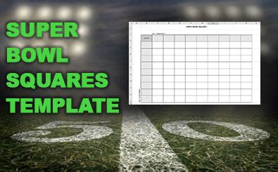 Super Bowl Squares Template | Excel Templates