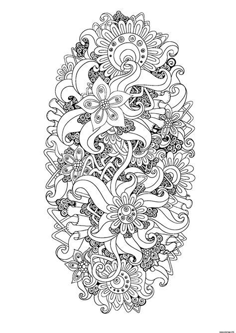 Coloriage Zen Antistress Motif Abstrait Inspiration Florale 9 Par