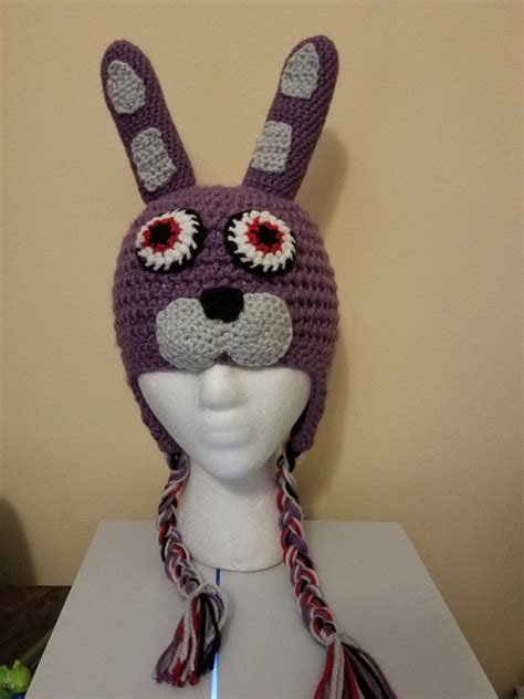 Fnaf Bonnie Hat Crochet By Firefliesnpixiedust On Etsy Touca Bonecas