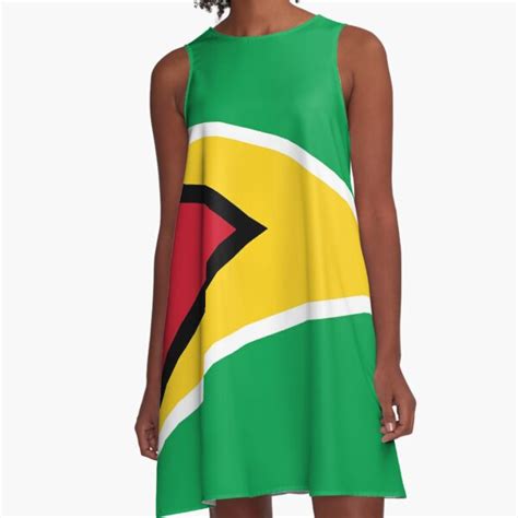 Guyana Flag T Shirt Guyanese Sticker A Line Dress For Sale By