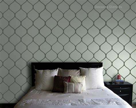 Bedroom Wall Painting Stencils, Moroccan pattern style, MS-107 ...