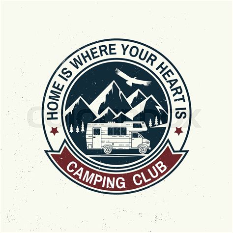 Camper And Caravaning Club Vector Illustration Stock Vector Colourbox