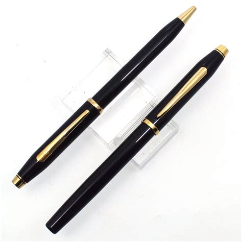 CROSS Century II Black lacquer pen set GT - Ballpoint + Rollerball - Catawiki