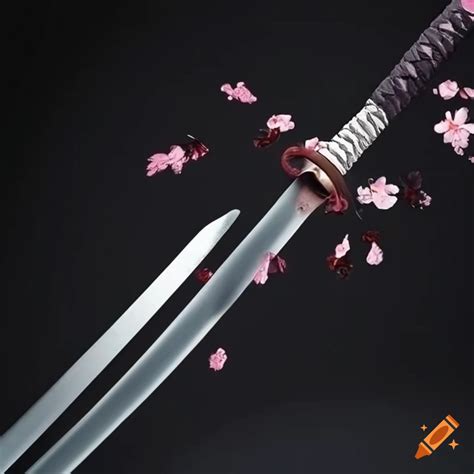 Katana With Falling Cherry Blossom On Craiyon