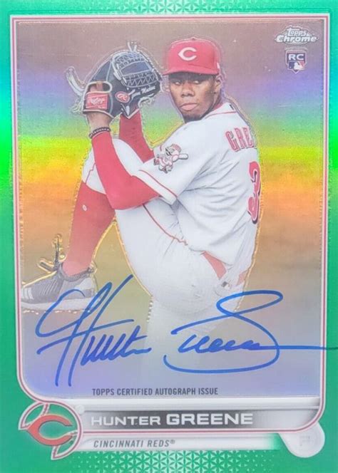 Hunter Greene Topps Chrome Ra Hg Rookie Auto Green Refractor