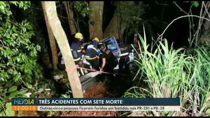 Sete pessoas morrem em três acidentes em estradas do sudoeste do Paraná