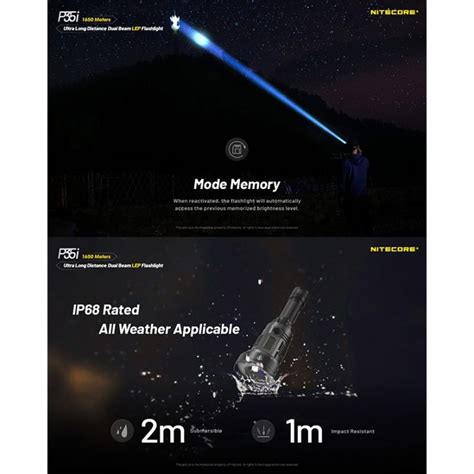 Nitecore P35i Ultra Long Distance 1650 meter Jakt och Sök Ficklampa