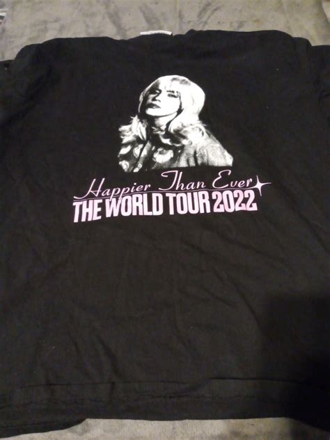 Billie Eilish Happier Than Ever Tour 2022 Shirt Size … Gem