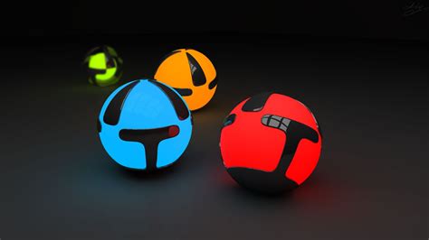 3D Glowing Balls HD Wallpaper | Covers Heat