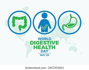 World Digestive Health Day Poster Vector Stock Vector Royalty Free